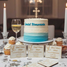 Dřevěná magnetka biřmování 8 cm cena za kus