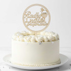 Dřevěný zapich kruh 1. svaté přijímání s jménem 15 cm