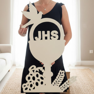 Výzdoba do kostela kalich JHS 80cm