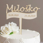 Dřevěný špíz s laserovým gravírováním 15cm na KŘEST