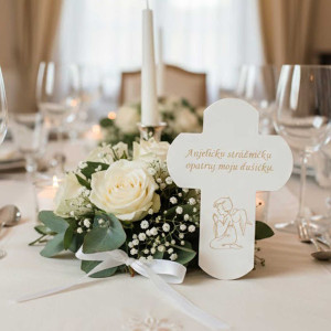 Dřevěný křížek s modlitbou 130x90mm 2