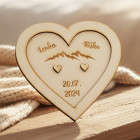 Svatební talířek na snubní prstýnky s jmény hor