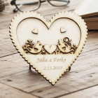 Svatební podnos na prstýnky srdíčko 15cm