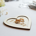 Svatební talířek na snubní prstýnky s jmény hor