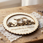 Podnos svatební na prstýnky kruh 15cm