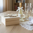 Svatební krabička na prstýnky přírodní