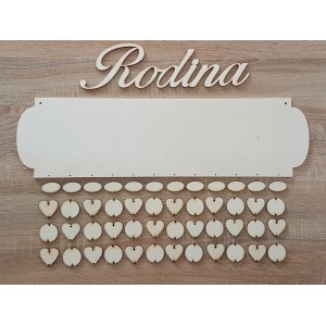 Rodinný kalendář laserovaný 2