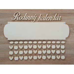 Rodinný kalendář laserovaný 2