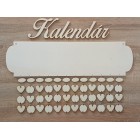 Dřevěný rodinný kalendář typ A s nápisem "Kalendář"