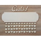 Dřevěný rodinný kalendář typ A s nápisem "Család"