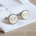 Manžetové knoflíčky kulaté s iniciálami