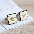 Přírodní manžety čtvercové s obrázkem