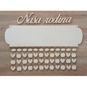 Rodinný kalendář laserovaný 2