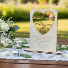 Dřevěné svatební poděkování rodičům