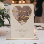 Dřevěné svatební poděkování rodičům