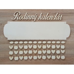 Rodinný kalendář laserovaný 2