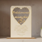 Dřevěné svatební poděkování mamince