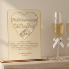 Dřevěné poděkování tetušce Stojaně