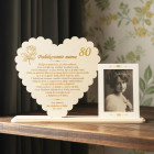 Stojan srdíčko jako poděkování máme 33 cm