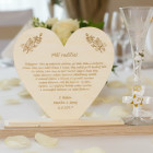 Poděkování pro rodiče ve tvaru srdce 22,5x20,5cm