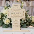 Poděkování rodičům ve tvaru kříže 25,5x25cm