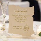 Dřevěný poděkovací list mamince 24,5x25cm