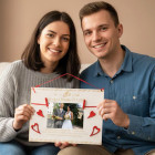 Svatební dřevěná tabulka 30x22cm na foto