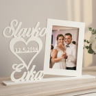 Fotografický rámek s názvy a datem