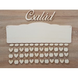 Rodinný kalendář laserovaný 2