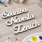 Svatební nápisy set-Ženich Svatba Nevěsta 70x205mm