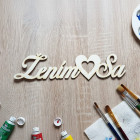 Dřevěný svatební nápis Žením se 70x300x3mm