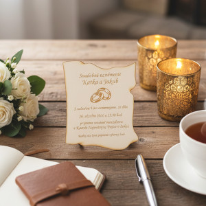 Svatební oznámení list 100x115mm 2