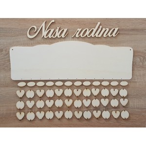 Rodinný kalendář laserovaný 2