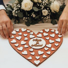 Svatební srdce s jmény 40x40cm