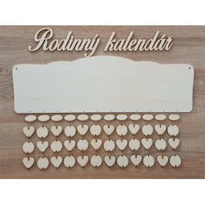 Rodinný kalendář laserovaný 2