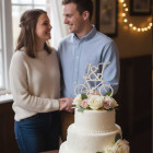 Dřevěný kolík na kolo s iniciálami, šířka 180 cm