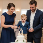 Dřevěný kolík novomanželé s dítětem