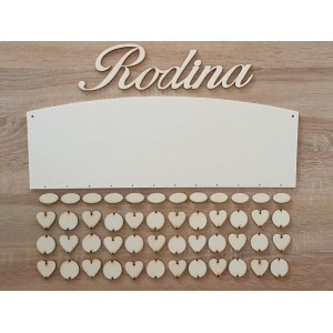 Rodinný kalendář laserovaný 2