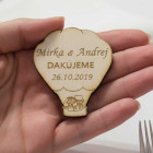 Svatební magnetky létající balón 50x65x3mm