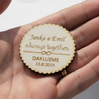 Svatební magnetky nekonečno 55x55x3mm