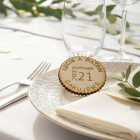 Svatební magnetky vroubkovaný kruh 55x55x3mm