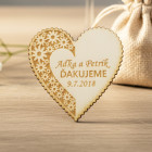 Magnetka svatební vroubkovaná květiny 55x55x3mm