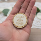 Magnetka svatební vroubkovaný holub 55x3mm