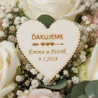 Magnetka svatební vroubkovaná tři srdíčka 55x55x3mm