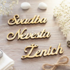 Nápisy Ženich Svatba Nevěsta set 20x60mm