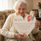 Dřevěné srdíčko 30cm milá babička + věnování NA MÍRU