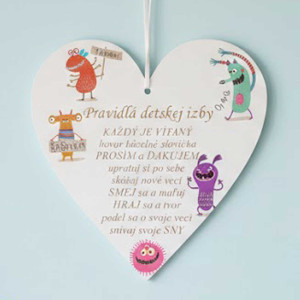 Tabulka 17cm - Pravidla dětského pokojíčku 2