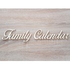 Nápis "Family calendar" s opálovými hranami pro rodinný kalendář (357)