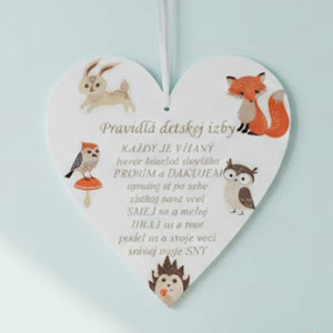 Tabulka 17cm-Pravidla dětského pokoje zvířátka 2