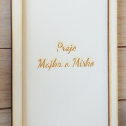 Dřevěná obálka na peníze 20x10cm - MODRÁ